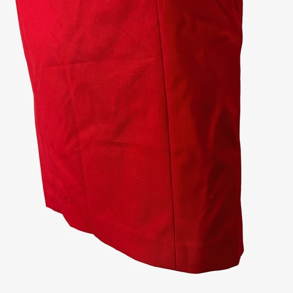 JONES NEW YORK COLLECTION STRETCH Red Lined Cap Sleeve Sheath Career Dress sz 2 - Picture 9 of 16